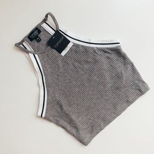 Grey Top shop halter crop top